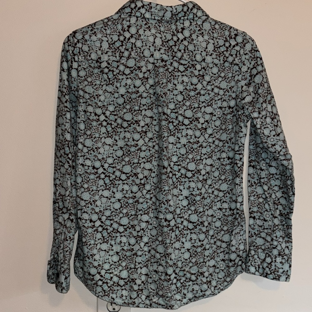 Uniqlo Floral Printed Long-Sleeve Button Down Shirt, Size M/4 - Picture 3 of 16